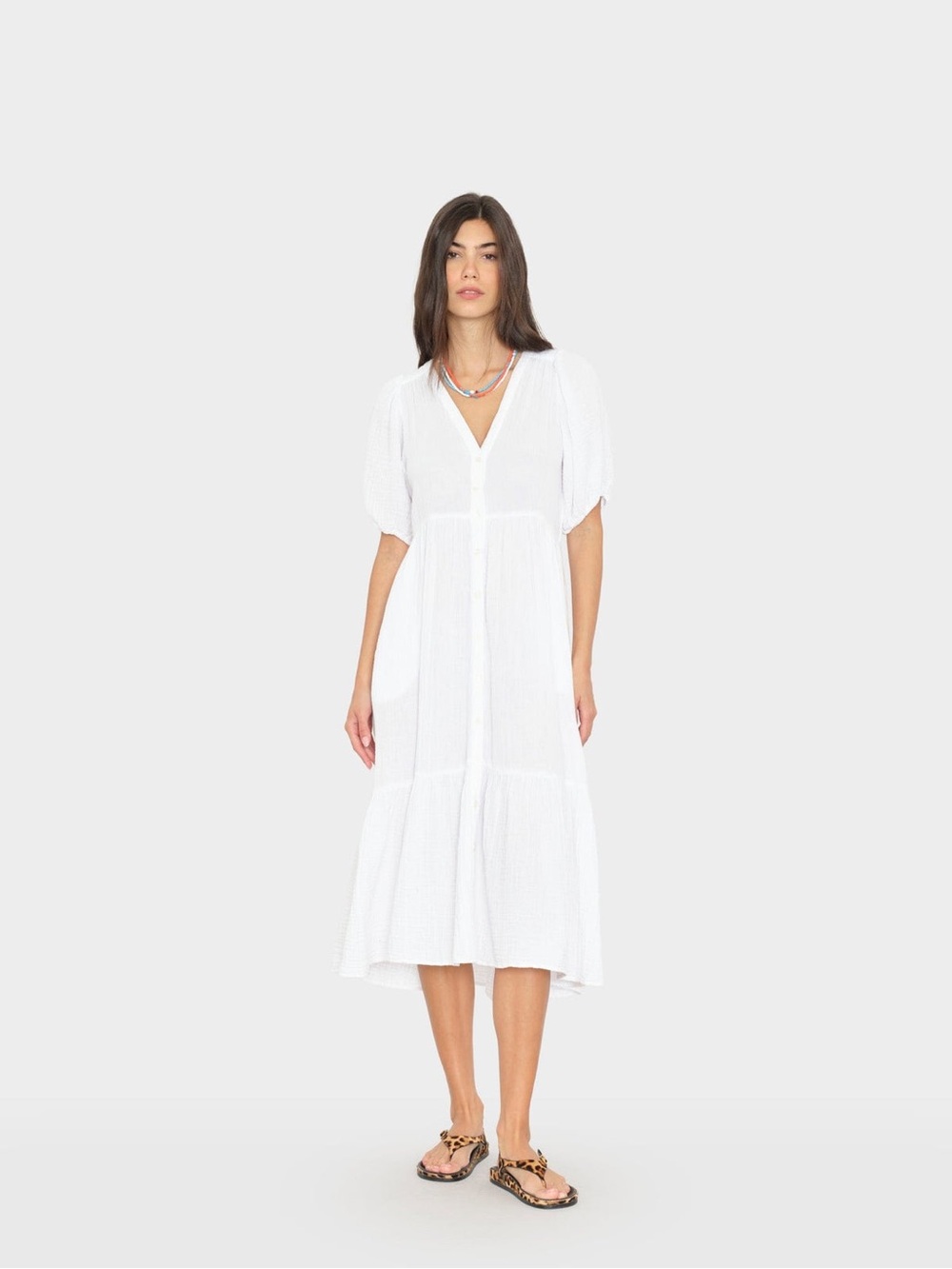 Xirena White Lennox midi Dress size XS